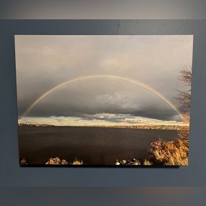 New Original Photo Art Canvas Rainbow Lake